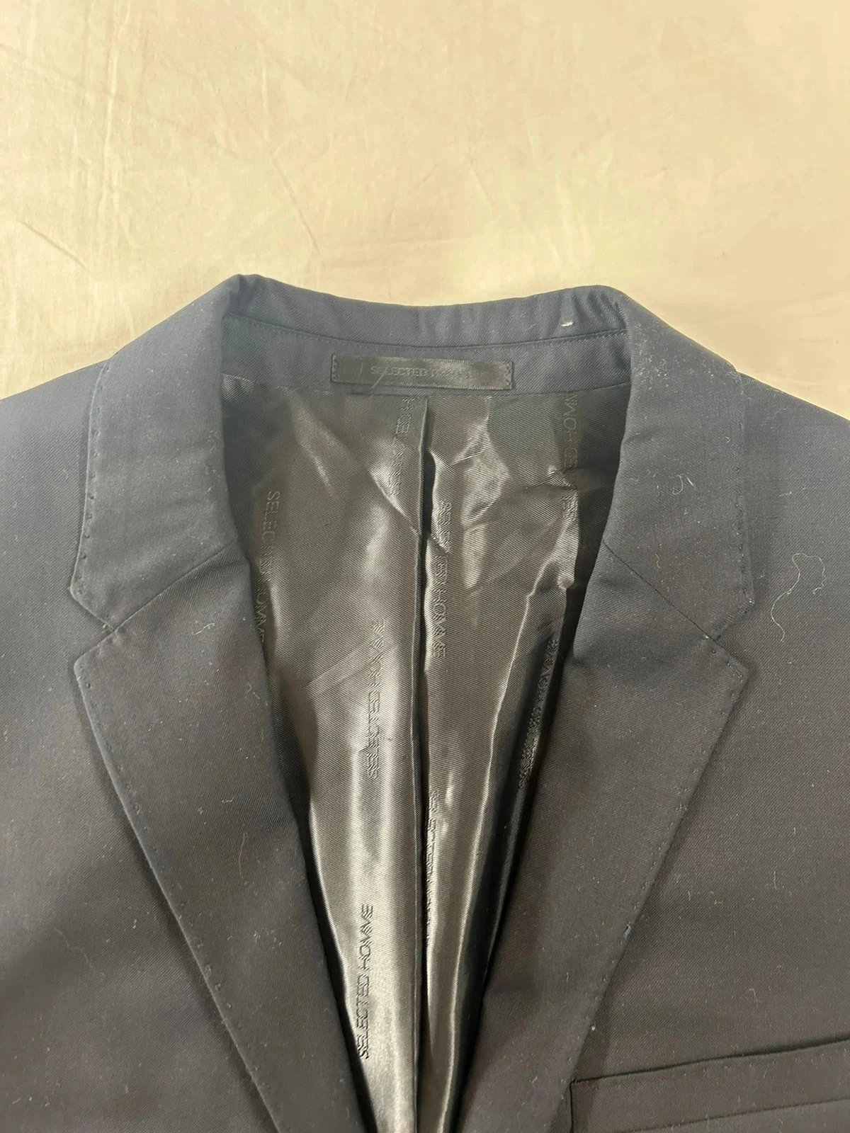 Zwarte blazer costard selected homme met stropdas carlo colombo blauw #96 – photo 7